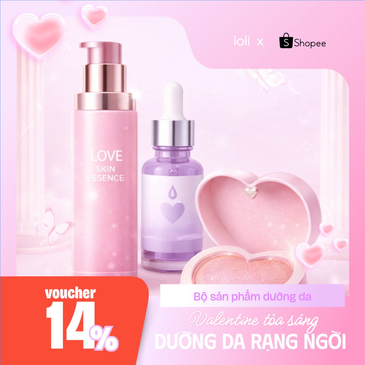 Valentine tỏa sáng dưỡng da rạng ngời