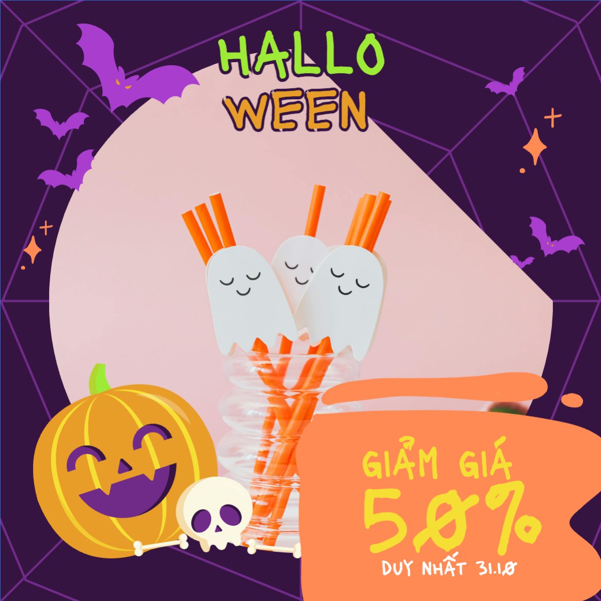 Halloween, lễ hội ma quái, sự kiện, event, văn phòng phẩm, giáo dục, education, dễ thương, cute, chibi, hoạt hình, cartoon