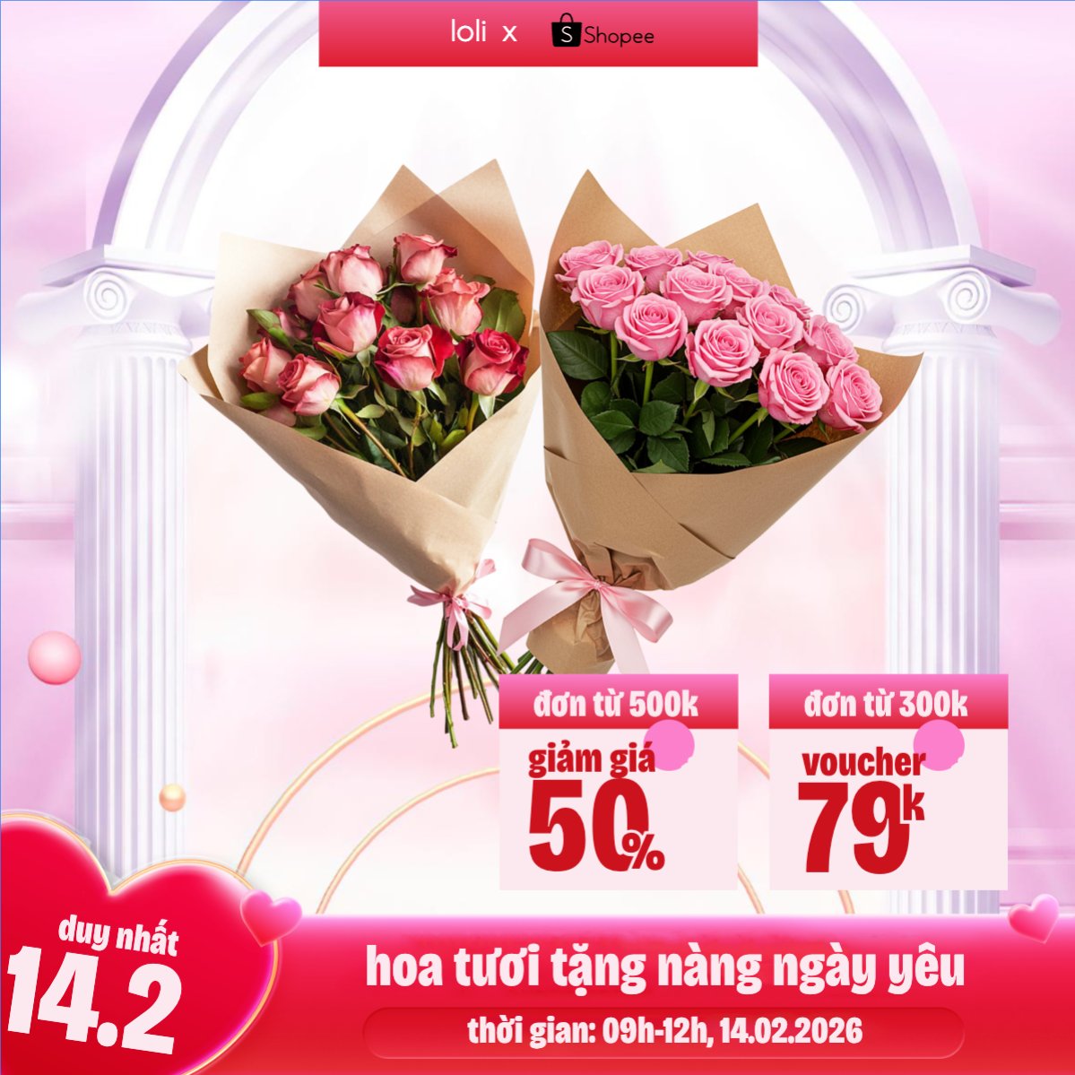 Hoa tươi tặng nàng ngày yêu