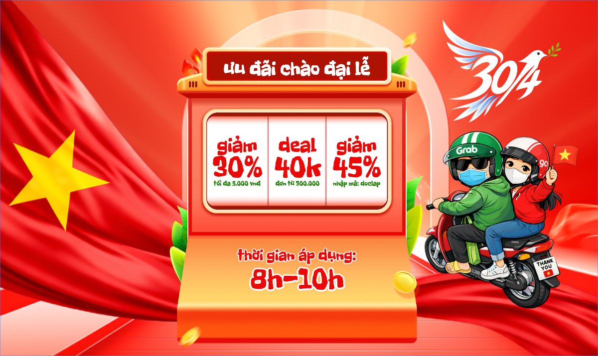 Ưu đãi chào đại lễ 30/4