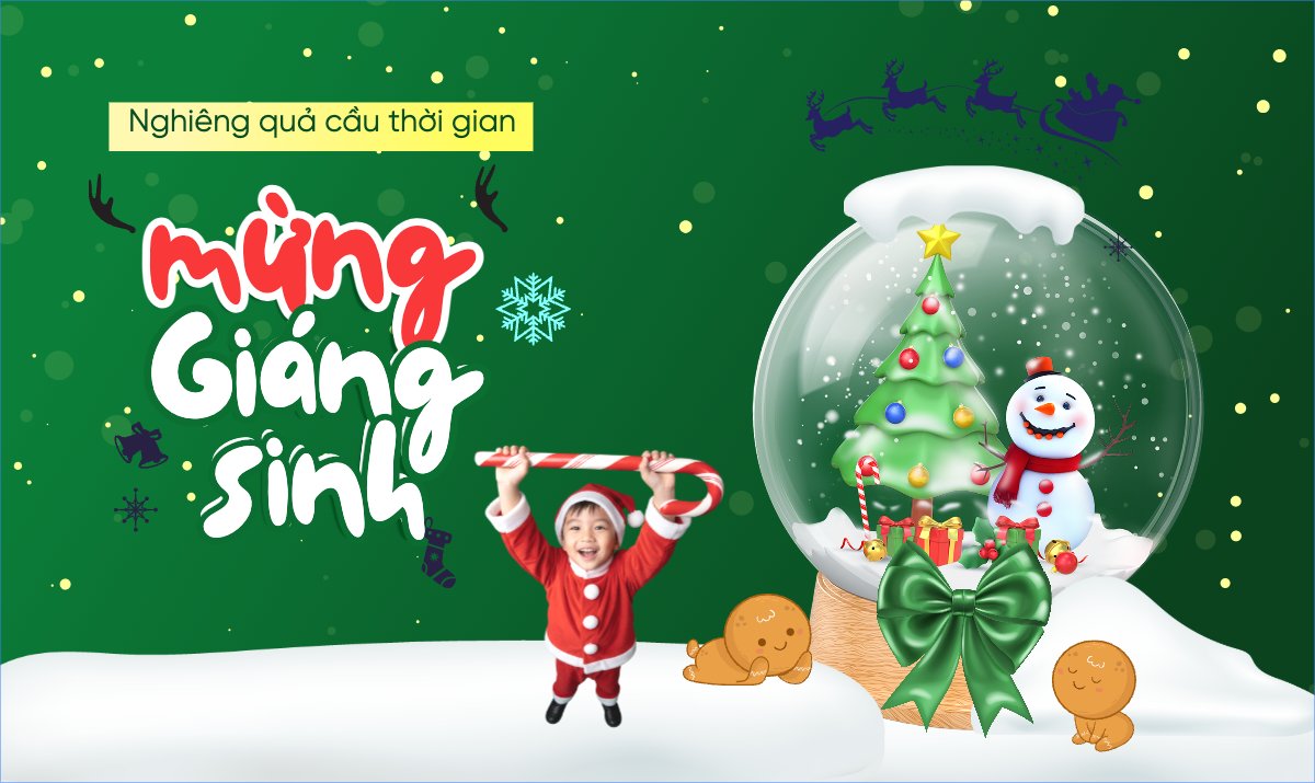Nghiêng quả cầu thời gian mừng giáng sinh