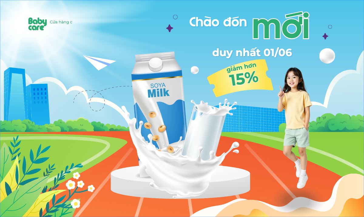 Quốc tế thiếu nhi, 1/6, trẻ em, quảng cáo, giảm giá, ưu đãi, sale, ẩm thực, nước uống