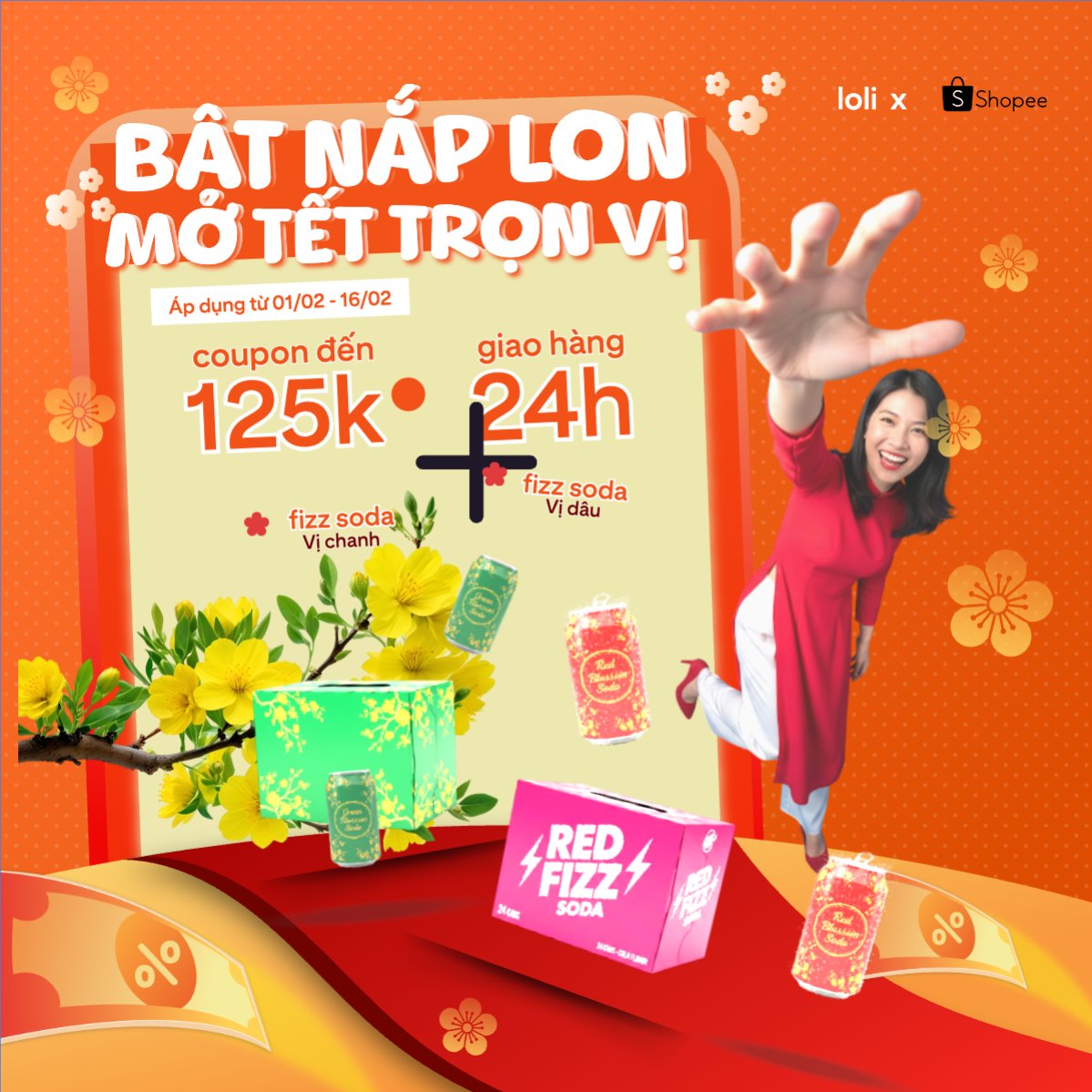 Bật nắp lon mở tết trọn vị