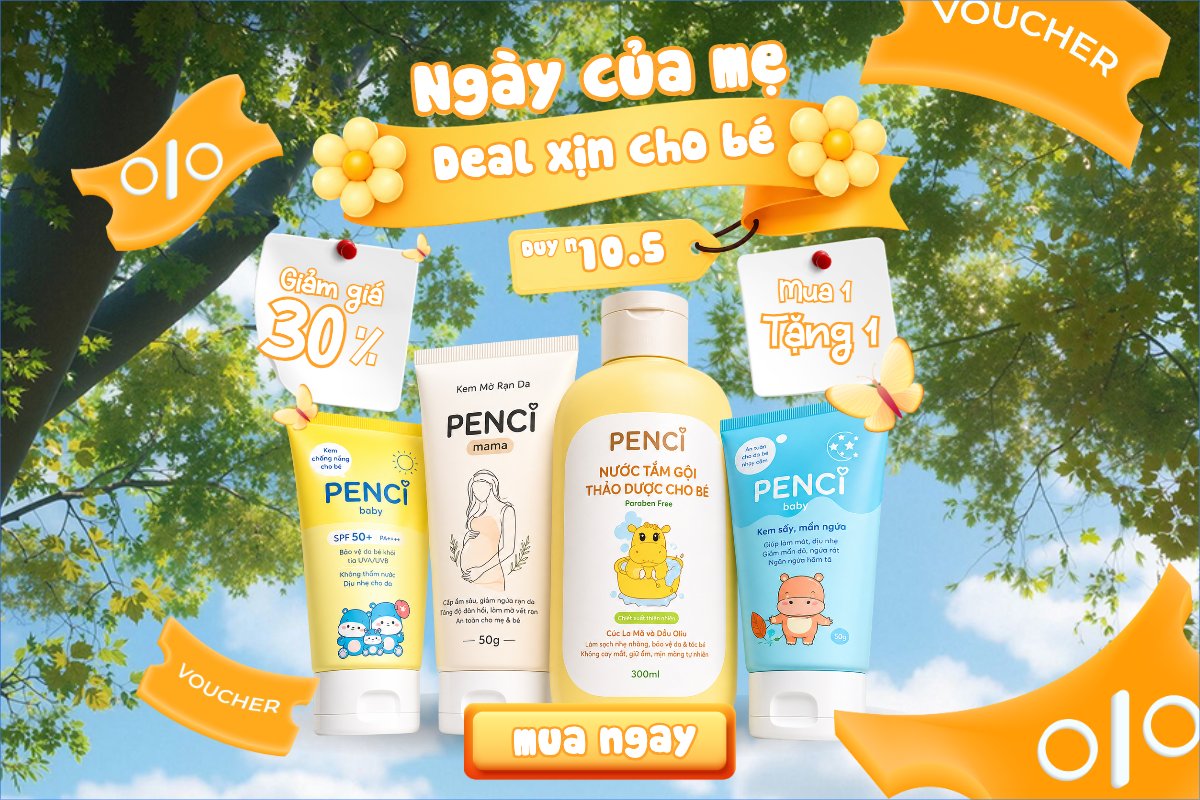 Mẹ hạnh phúc bé khỏe ngoan