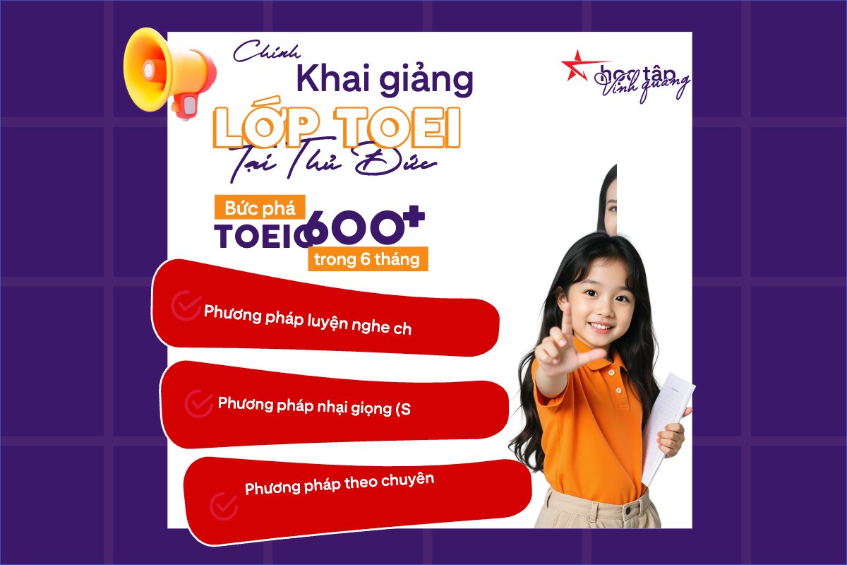 Chính thức khai giảng lớp Toeic tại Thủ Đức