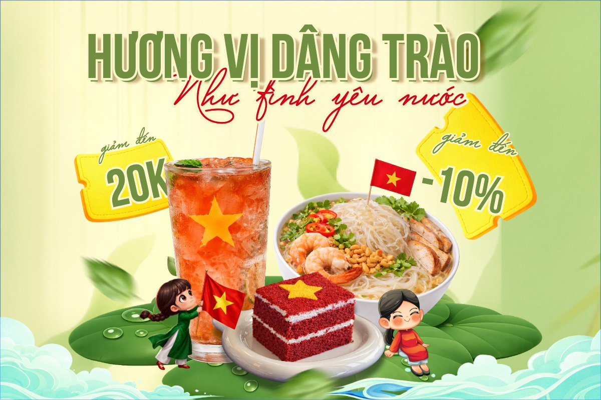 Hương vị dâng trào như tình yêu nước