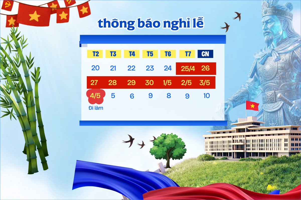 Lịch nghỉ lễ 30.4 -1.5, Giỗ tổ Hùng Vương
