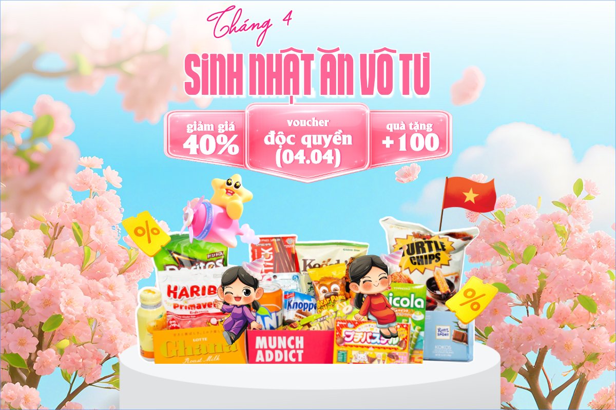 Tháng 4 sinh nhật ăn vô tư