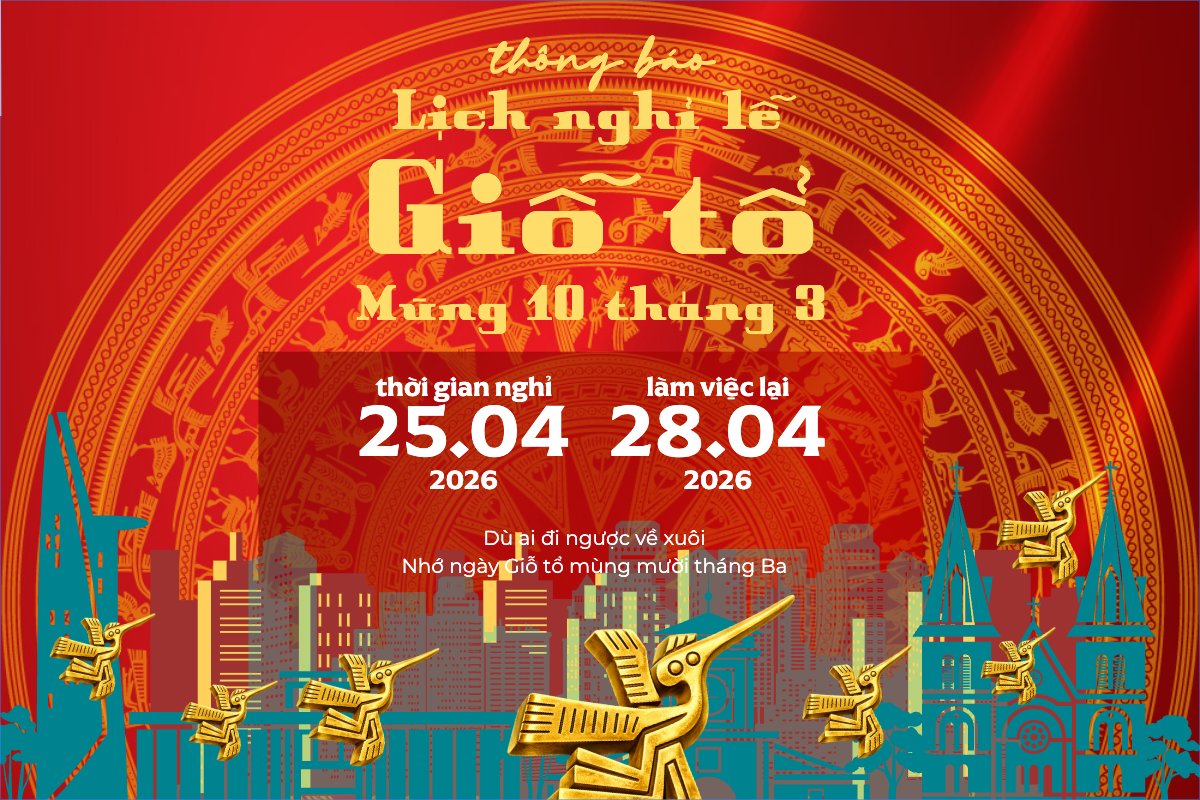 Lịch nghỉ lễ Giỗ Tổ Hùng Vương