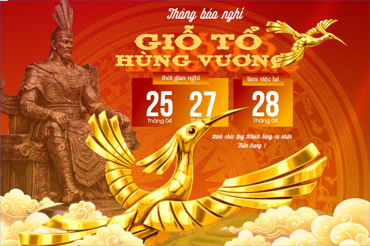 Lịch nghỉ lễ Giỗ Tổ Hùng Vương