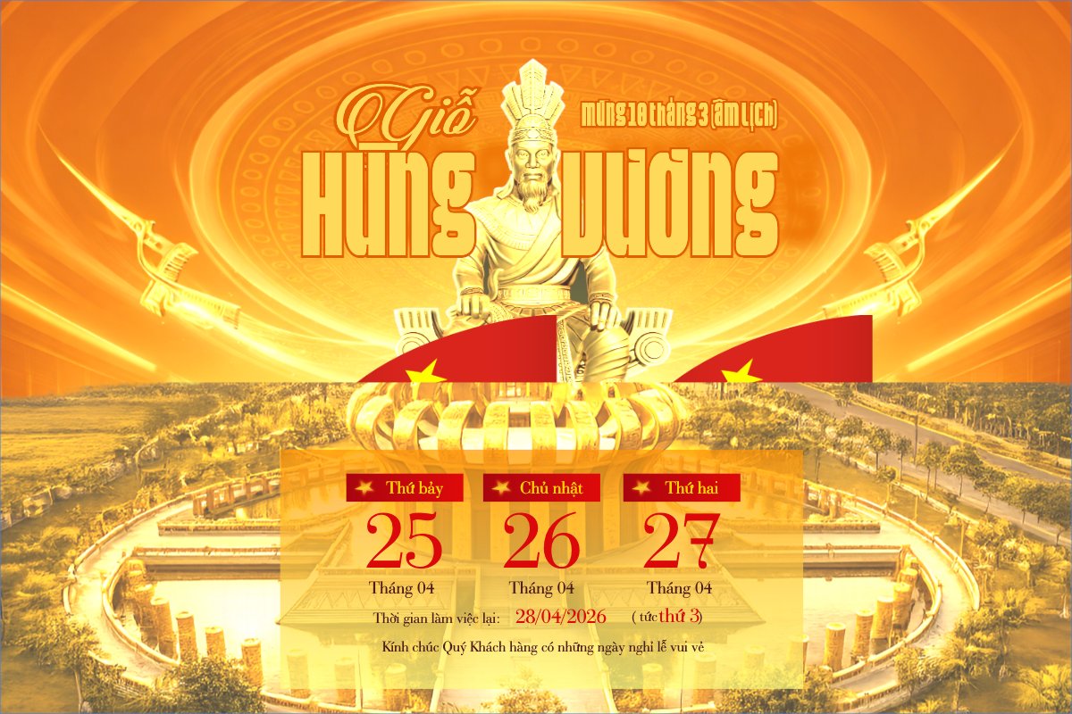 Thông báo nghỉ lễ Giỗ tổ Hùng Vương 2026