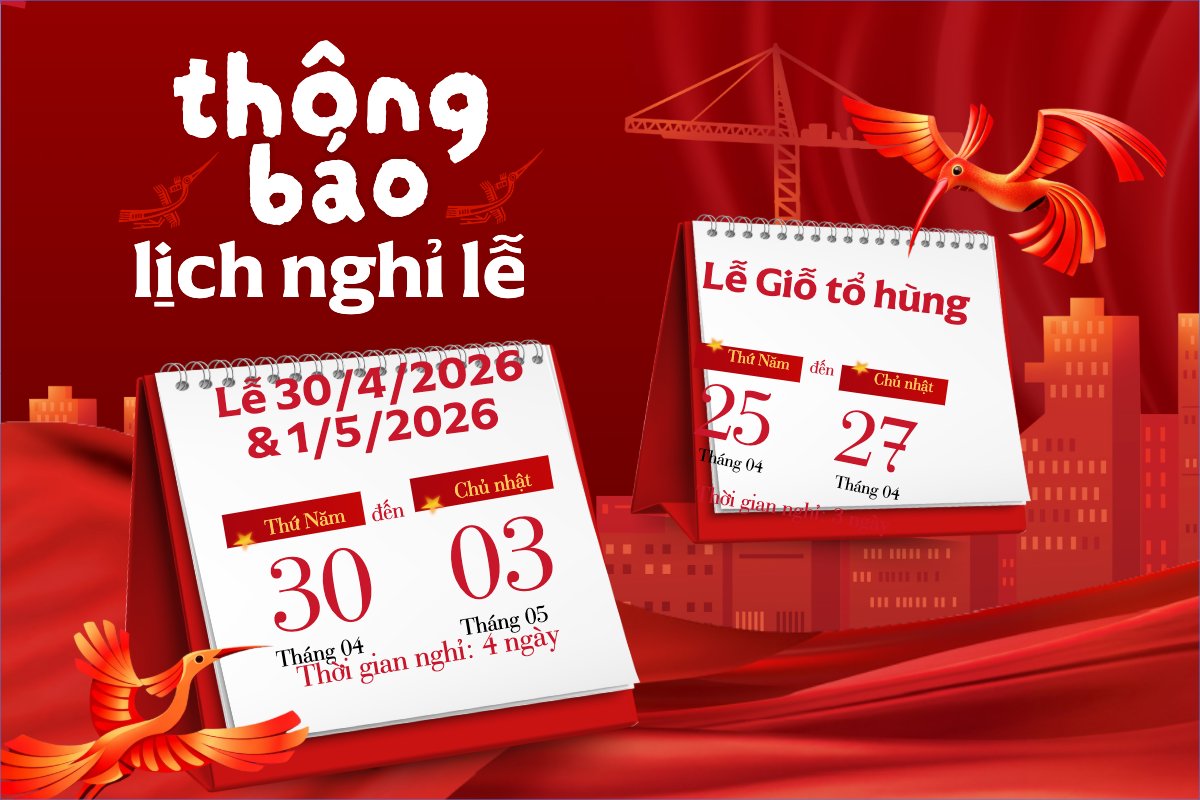 Lịch nghỉ lễ Giỗ Tổ và 30/4-1/5