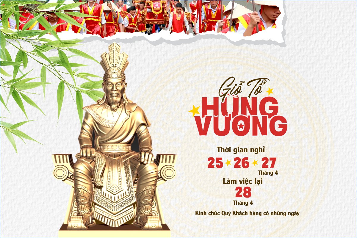 Thông báo nghỉ lễ Giỗ tổ Hùng Vương 2026