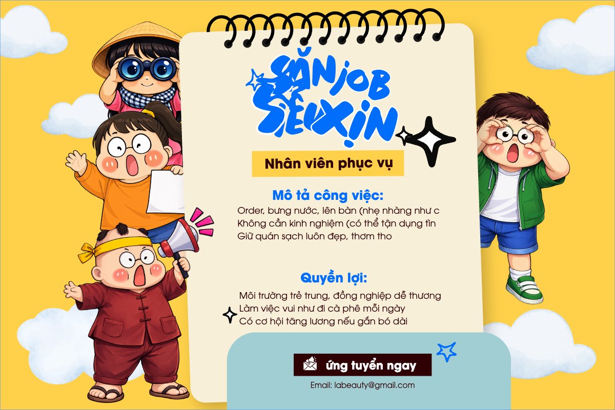 Tuyển dụng nhân viên phục vụ