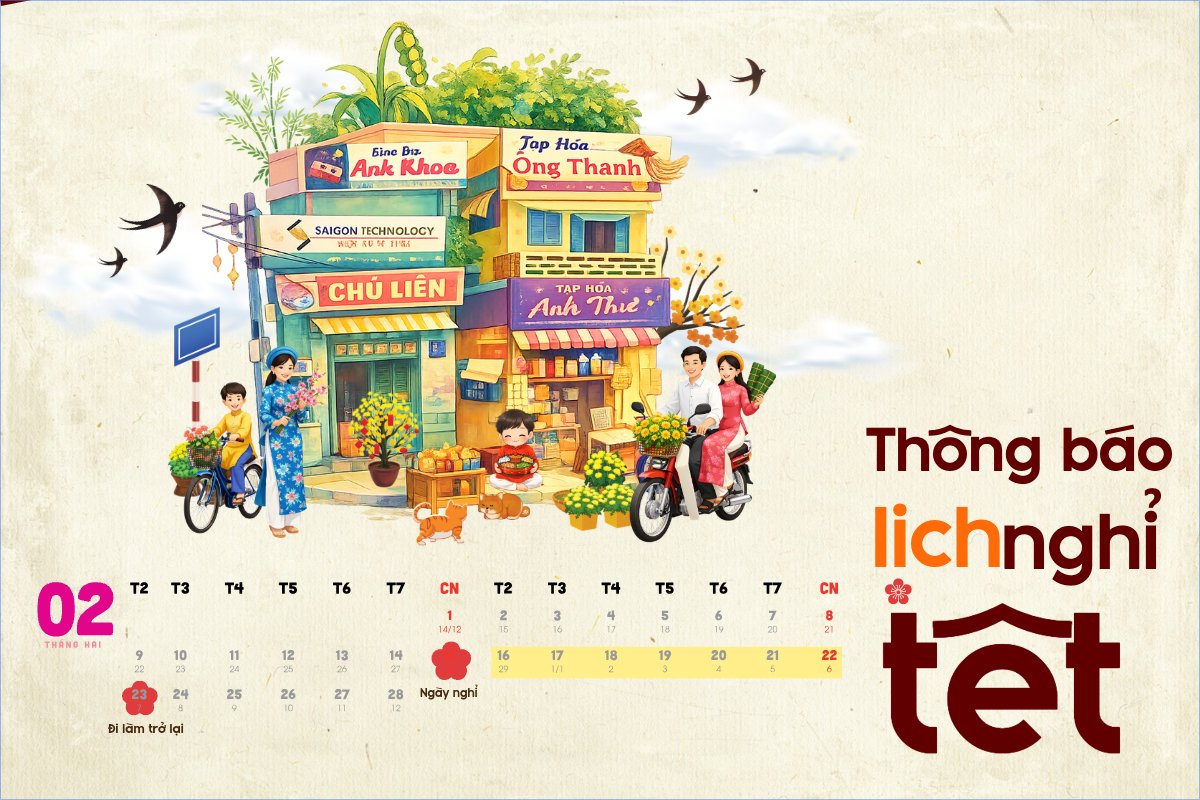 Thông báo nghỉ tết Nguyên Đán