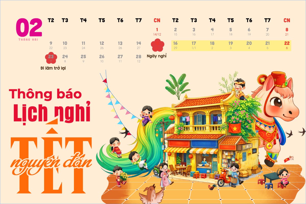 Thông báo nghỉ tết Nguyên Đán