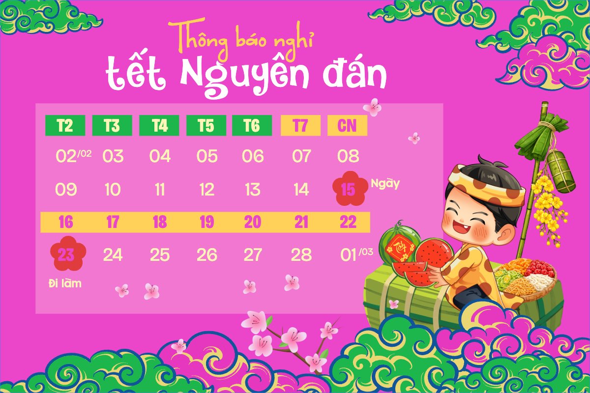 Thông báo nghỉ tết Nguyên Đán