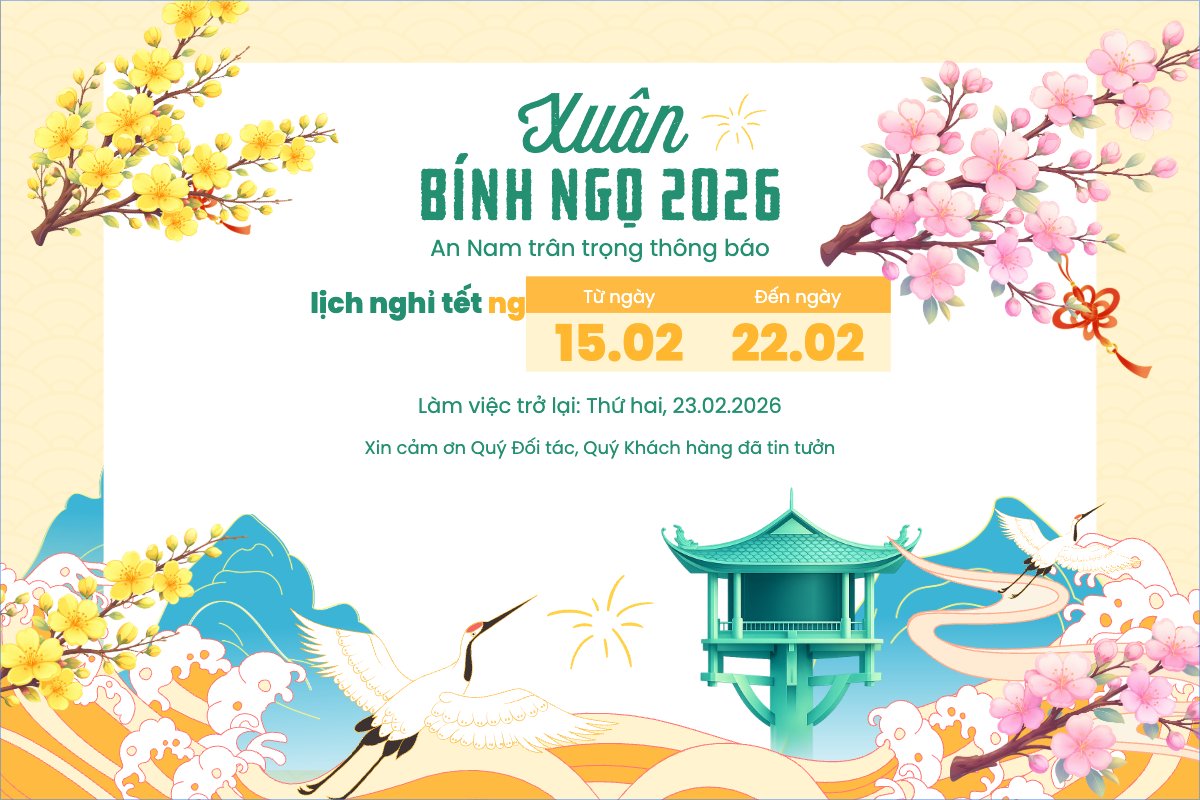 Thông báo lịch nghỉ tết nguyên đán Bính Ngọ 2026