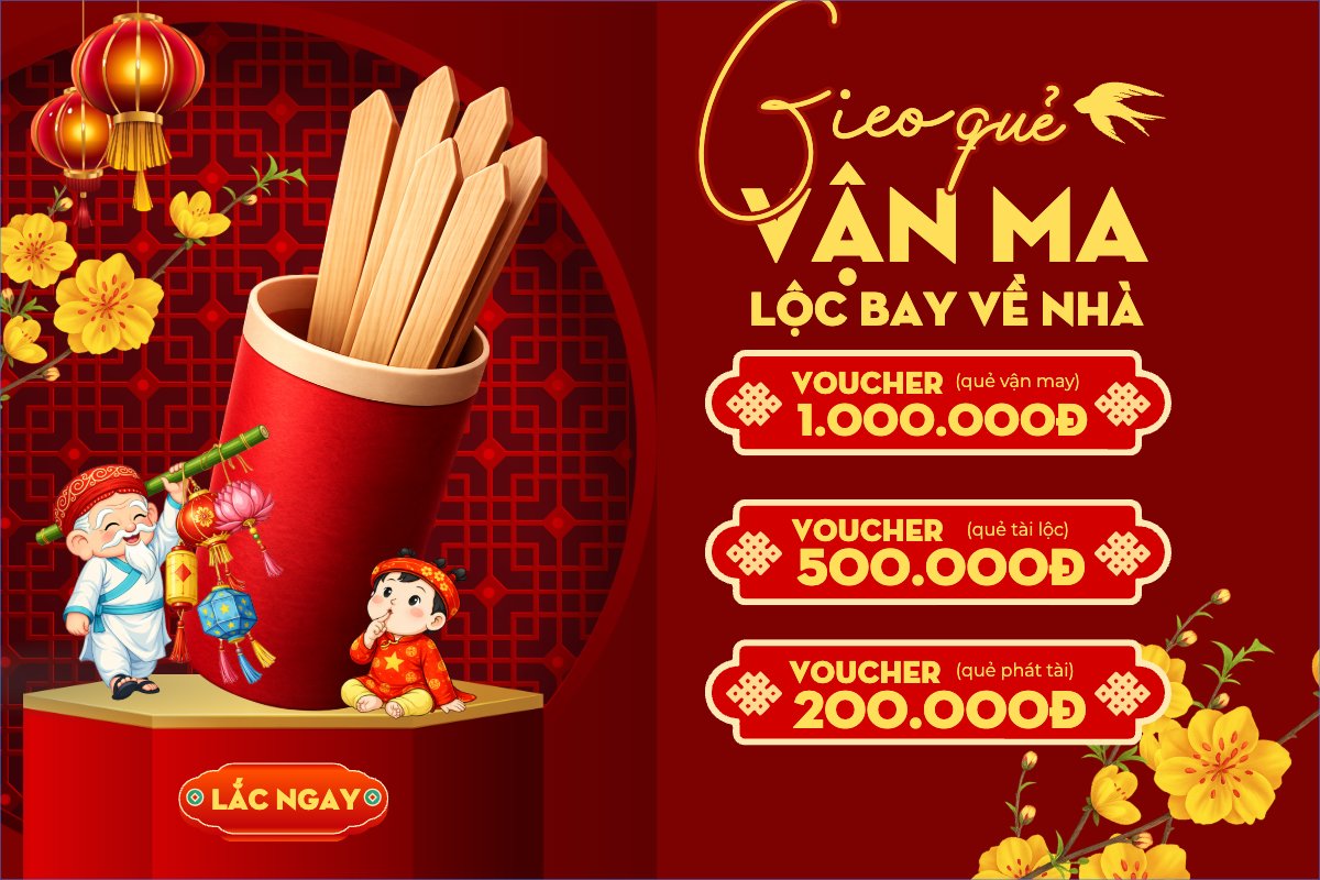 Gieo quẻ vận may lộc bay về nhà