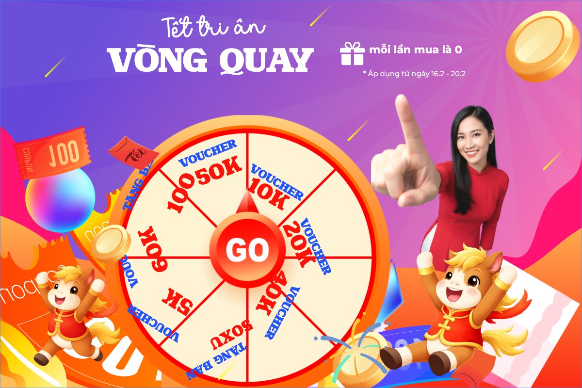 Tết tri ân vòng quay may mắn