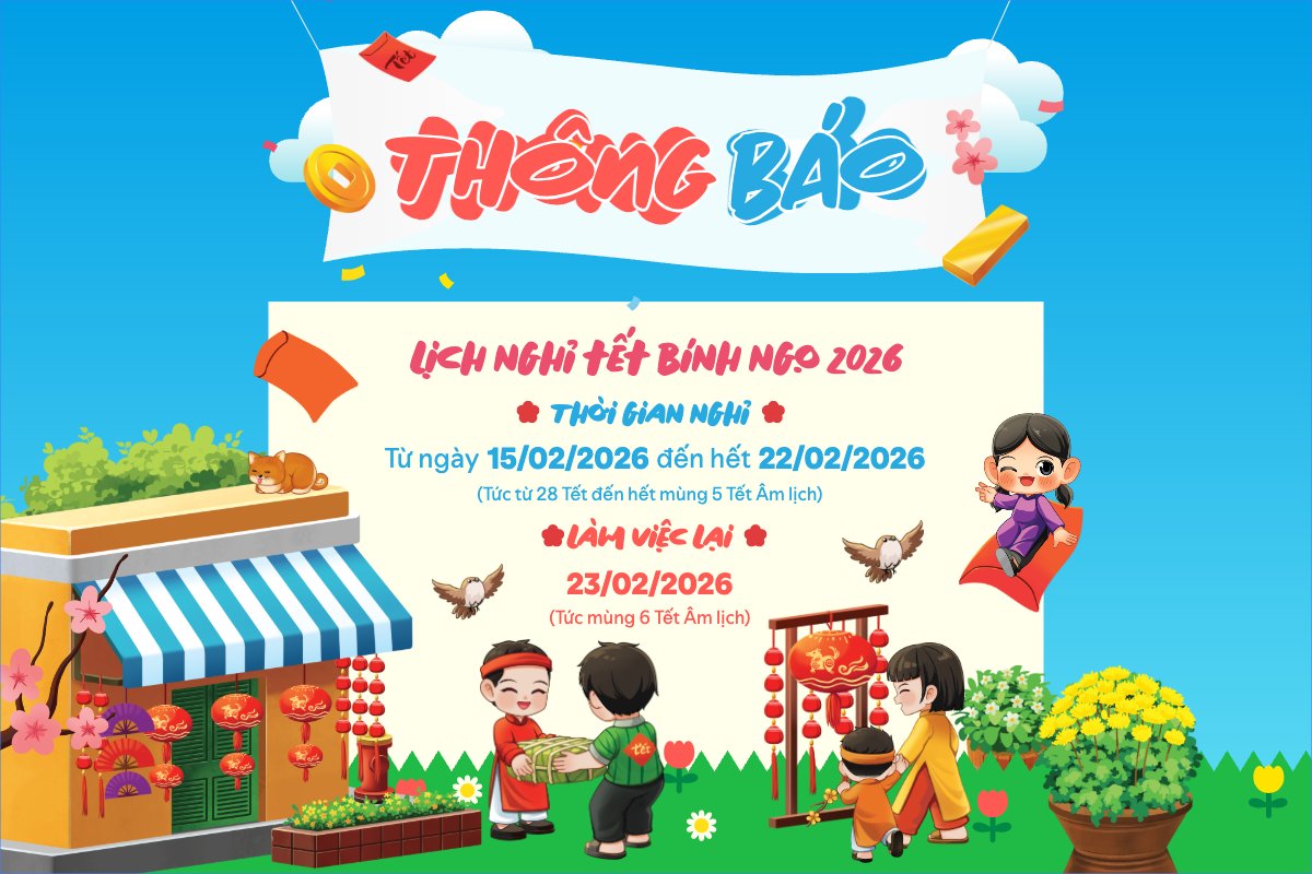 Thông báo lịch nghỉ tết nguyên đán Bính Ngọ 2026