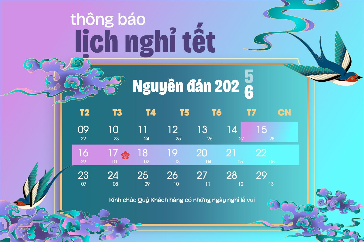 Thông báo nghỉ tết Nguyên Đán