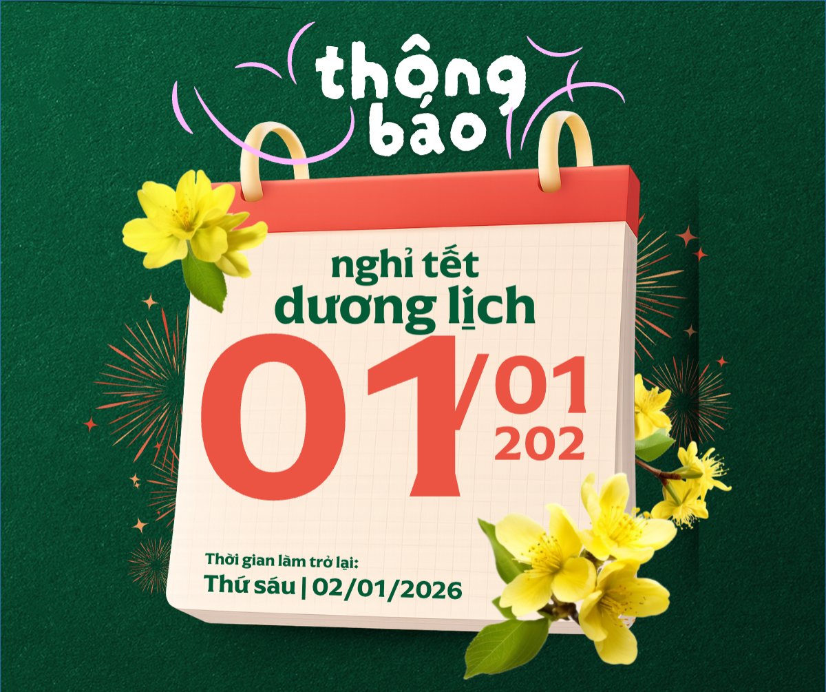Thông báo nghỉ tết dương lịch