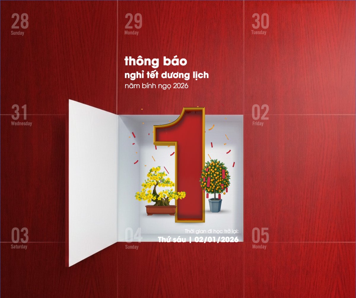Thông báo nghỉ tết dương lịch