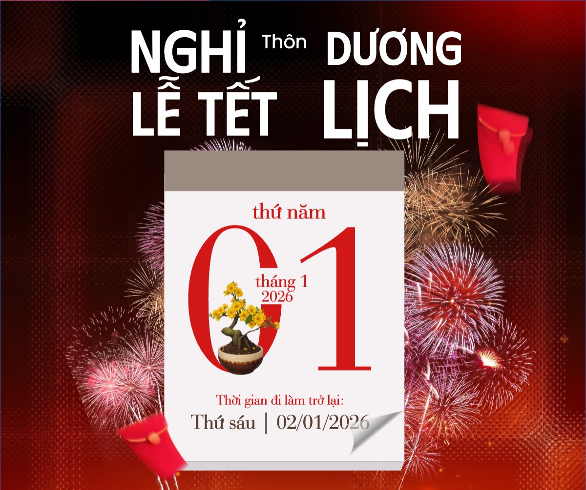 Thông báo nghỉ tết dương lịch