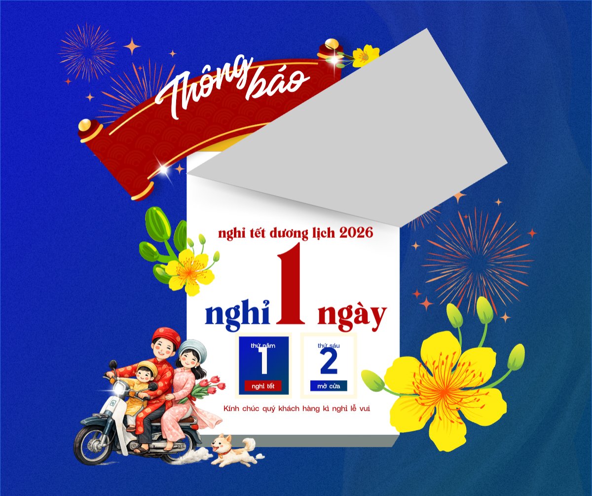 Thông báo lịch nghỉ Tết dương lịch 2026