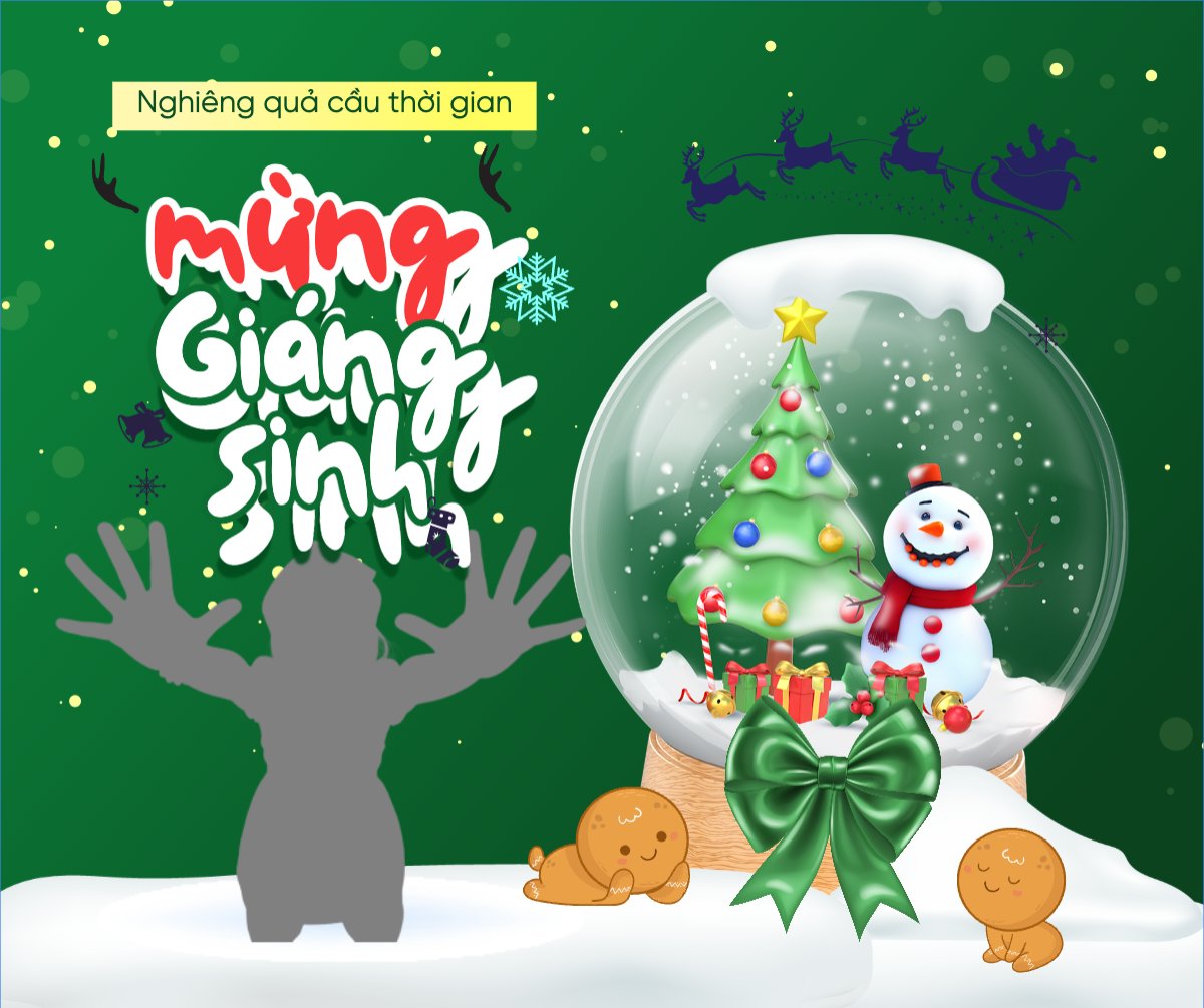Nghiêng quả cầu thời gian mừng giáng sinh