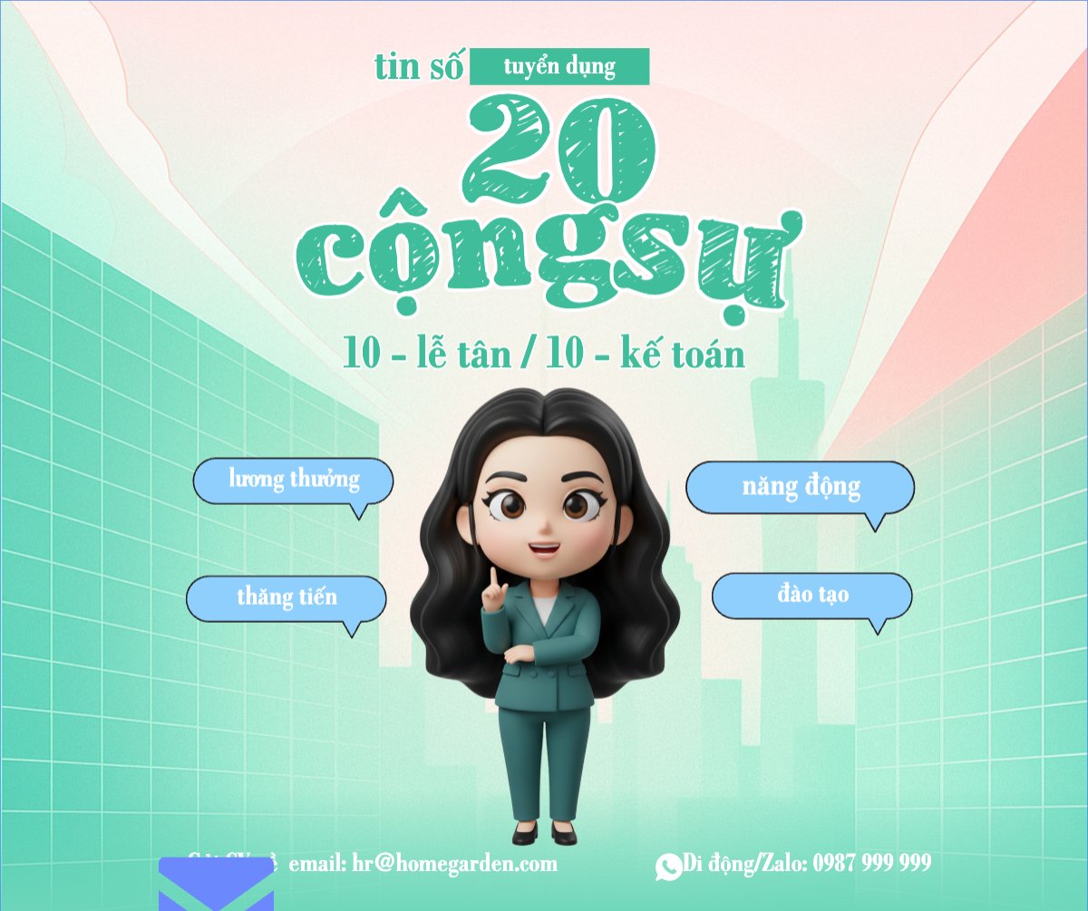 Tuyển dụng 20 cộng sự