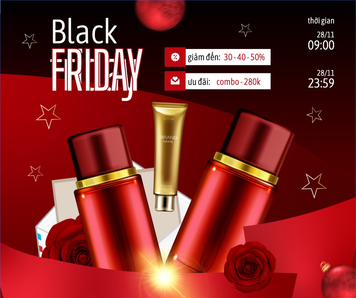 Blackfriday giảm giá mỹ phẩm