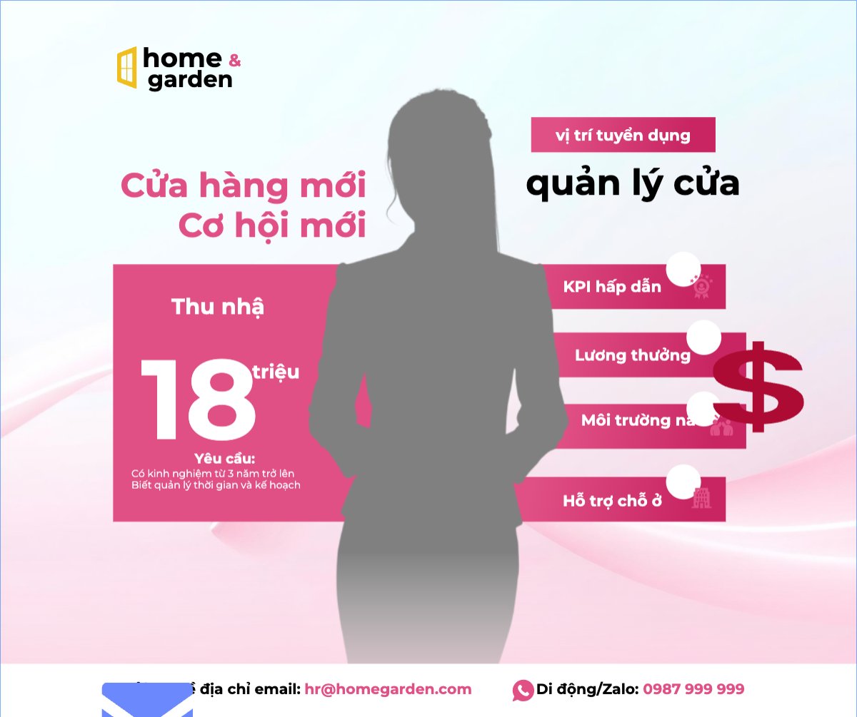 Tuyển dụng, quản lý cửa hàng, văn phòng, office, doanh nghiệp, hiện đại, modern