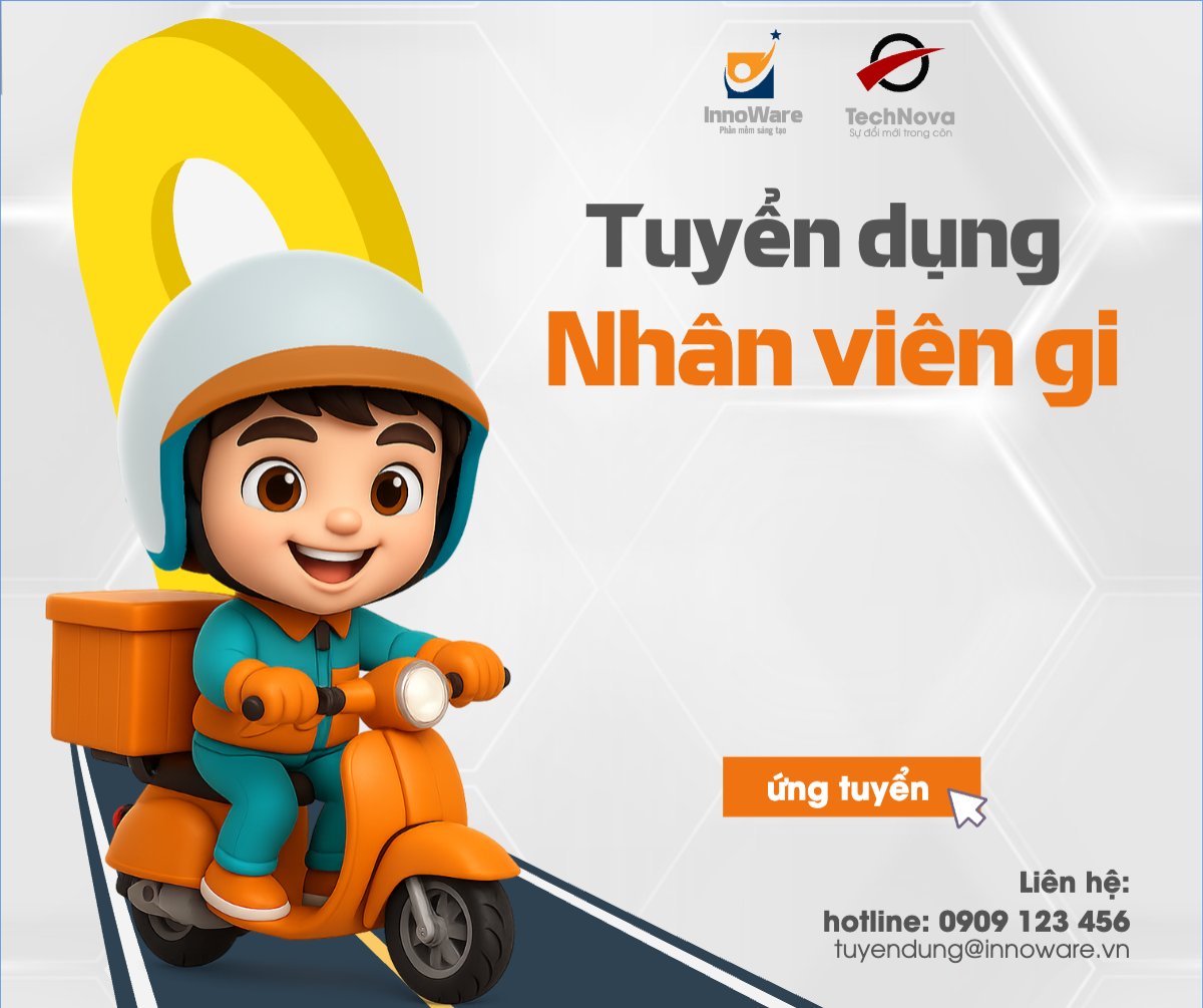 Giao hàng, shipper, tuyển dụng, văn phòng, office, dễ thương, cute, đơn giản, simple