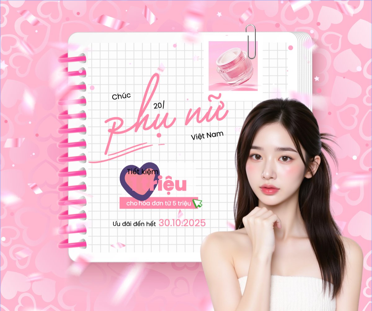 20/10, Ngày phụ nữ Việt Nam, Vietnamese Women's Day, phụ nữ, sự kiện, event, làm đẹp, beauty, thẩm mỹ, modern, hiện đại	