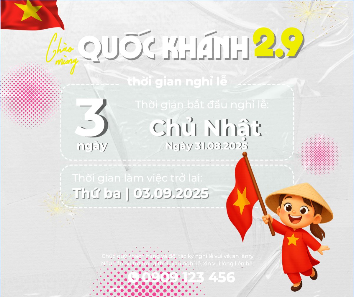 2/9, Quốc Khánh, lễ hội, thông báo, lịch nghỉ, Việt Nam, sự kiện, dễ thương, cute, chibi, hoạt hình, cartoon