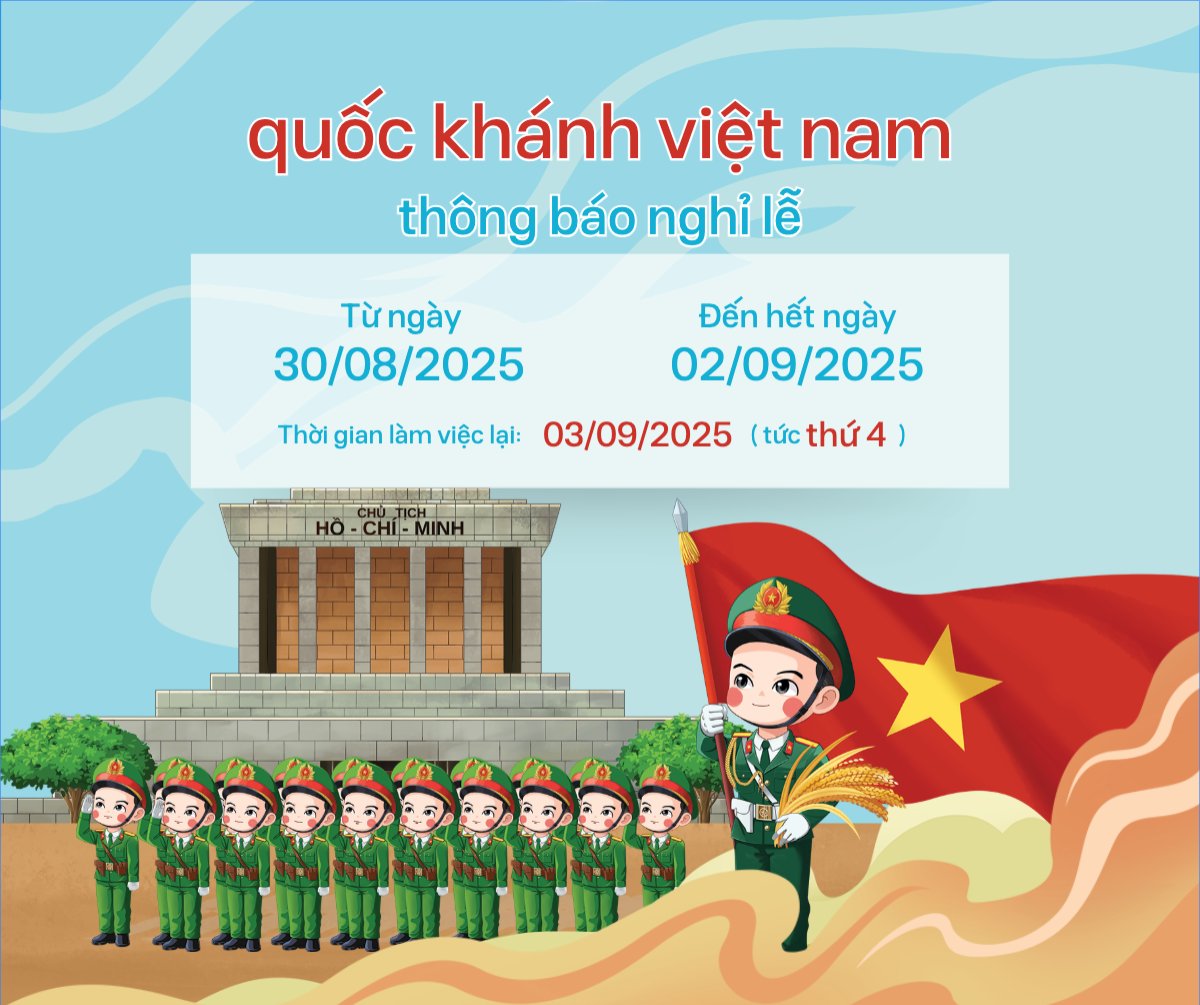 2/9, Quốc Khánh, lễ hội, thông báo, lịch nghỉ, Việt Nam, sự kiện, dễ thương, cute, chibi, hoạt hình, cartoon	