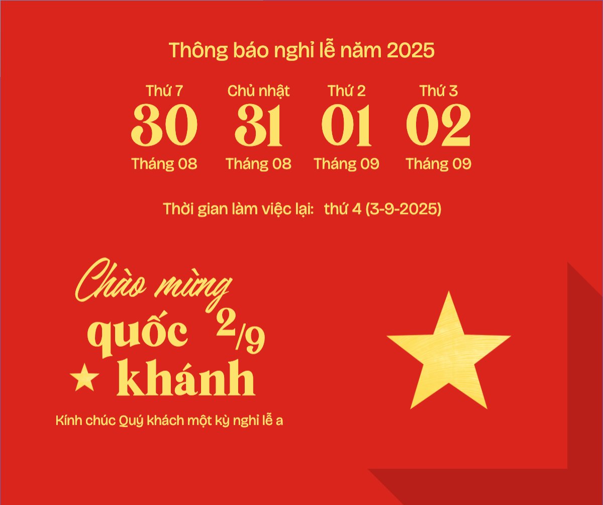 2/9, Quốc Khánh, lễ hội, thông báo, lịch nghỉ, Việt Nam, sự kiện, event, hiện đại, modern