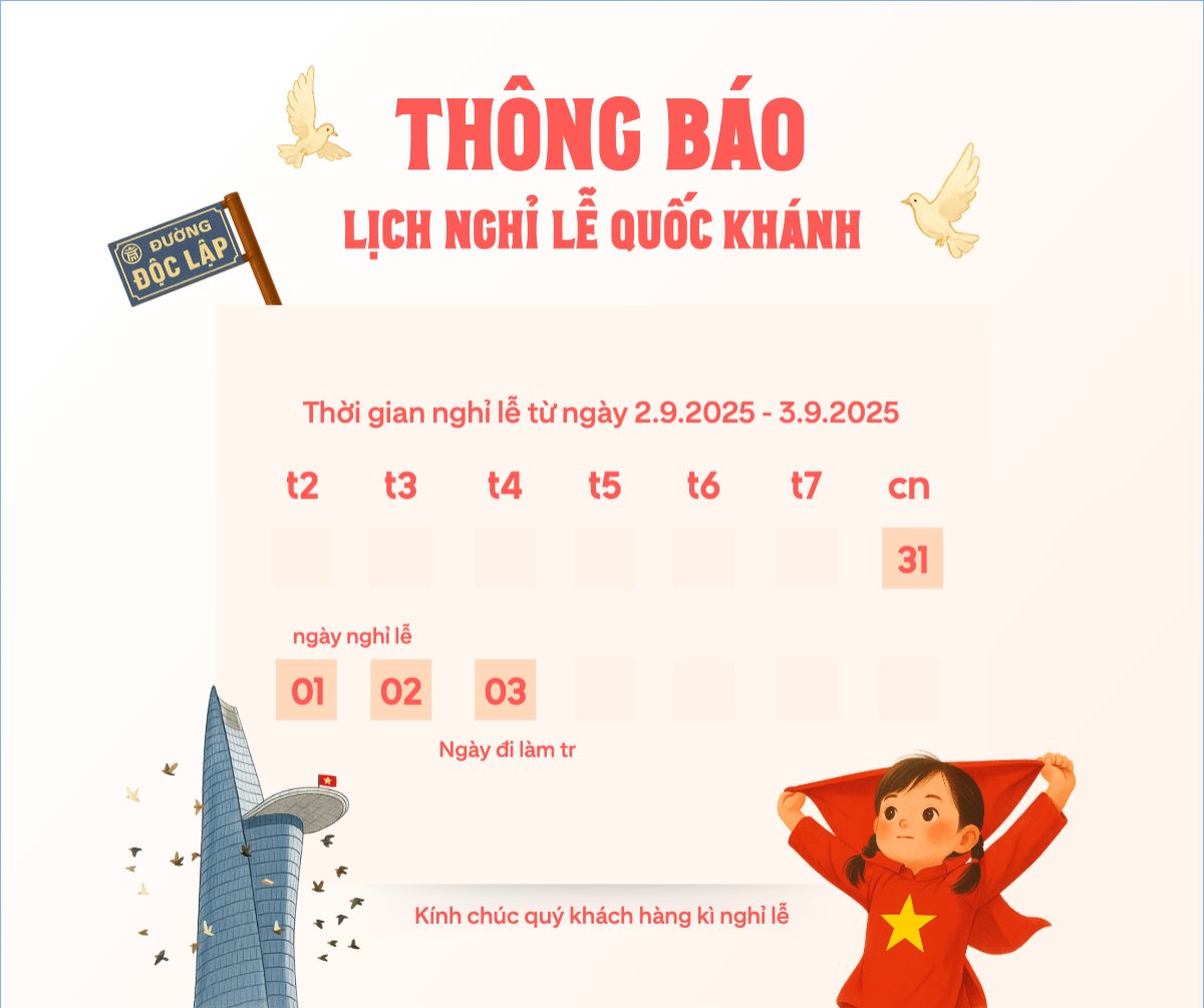 2/9, Quốc Khánh, lễ hội, thông báo, lịch nghỉ, Việt Nam, sự kiện, event, dễ thương, cute