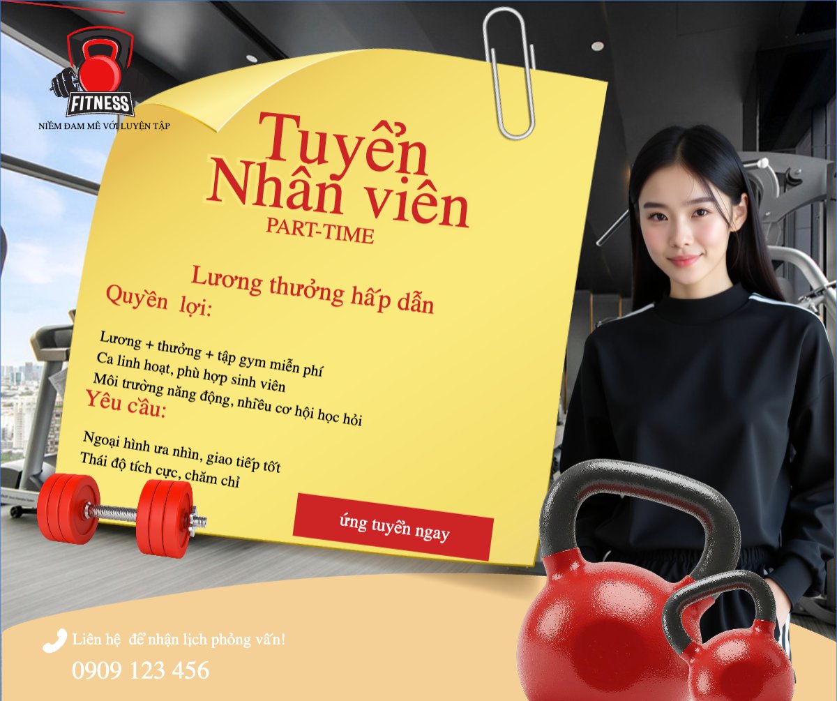 Gym, tuyển dụng, spa, beauty, làm đẹp, thẩm mỹ, sức khỏe, heathy, hiện đại, modern