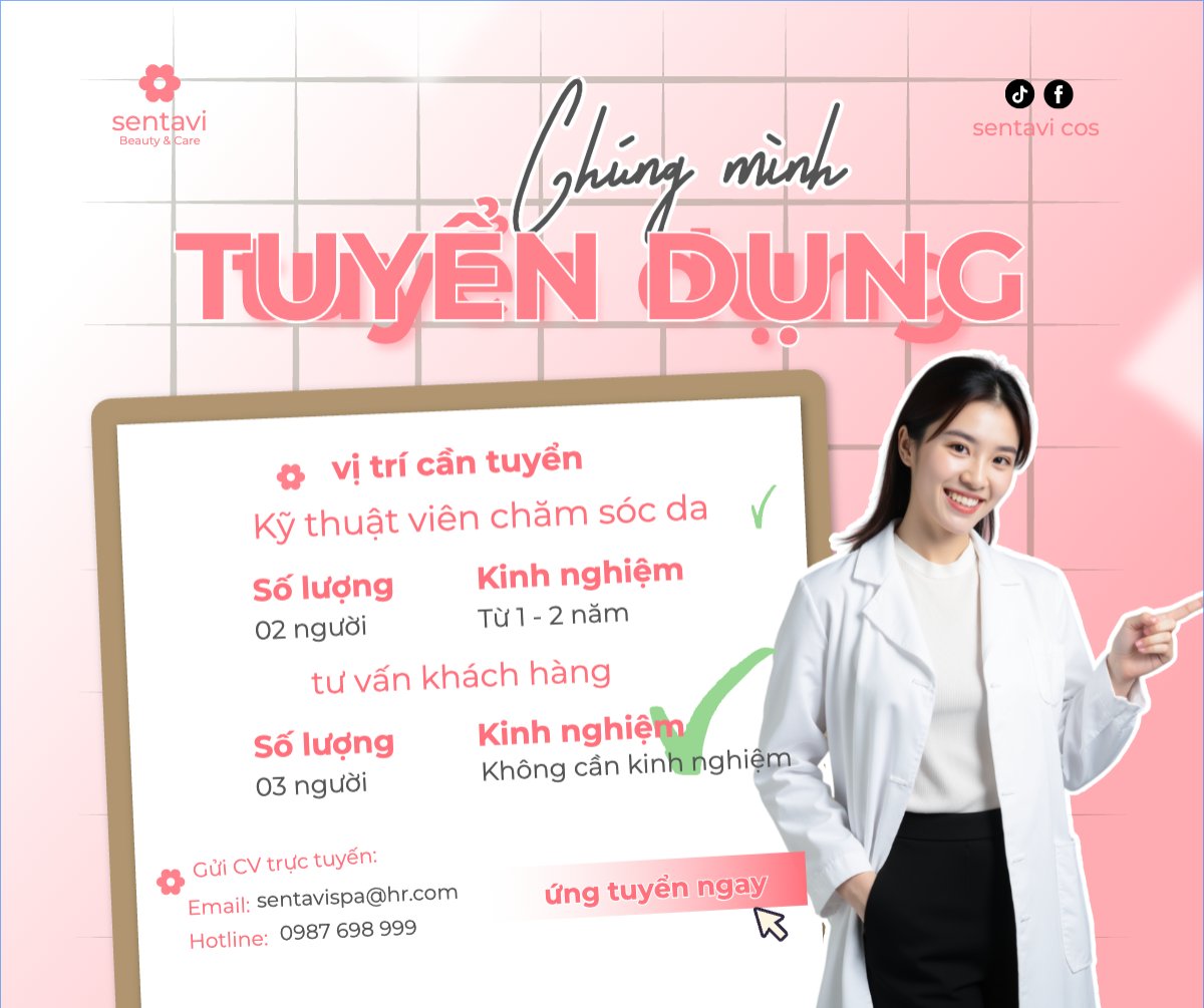 Spa, tuyển dụng, beauty, làm đẹp, thẩm mỹ, thẩm mỹ viện , cosmetic, hiện đại, modern