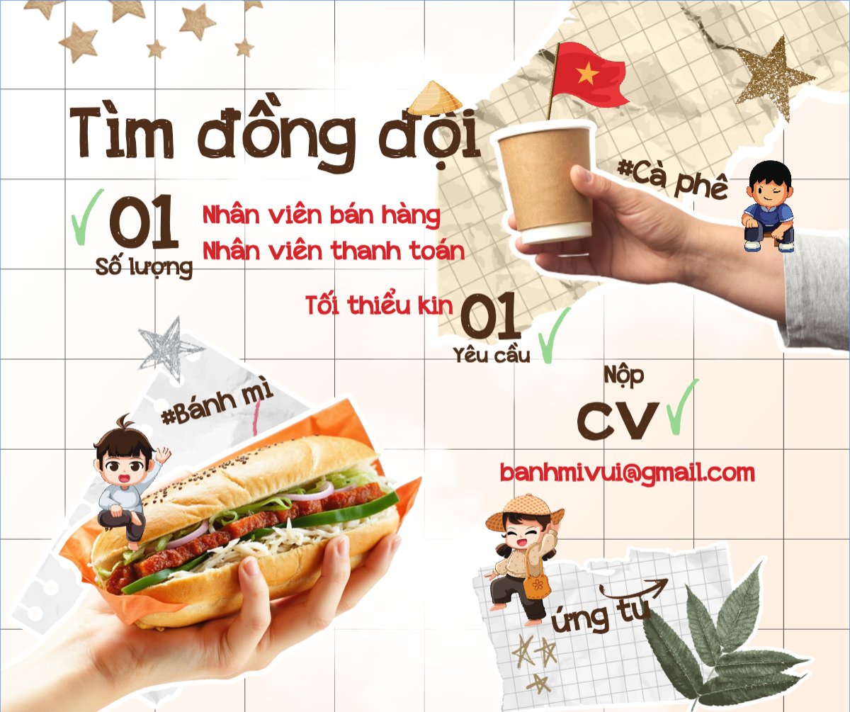 Bánh mì, bán hàng, tuyển dụng, đồ ăn, food, thực phẩm, ẩm thực, món ăn, F&B, thức ăn	