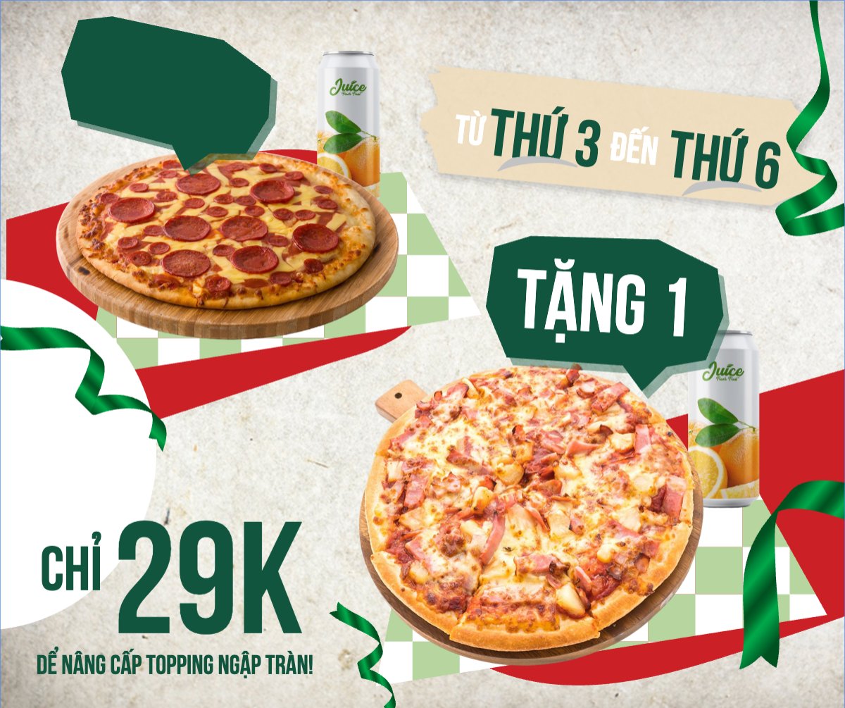 Pizza, gà rán,  fried chicken, đồ ăn, food, thực phẩm, ẩm thực, món ăn, F&B, nhà hàng, thức ăn, y2k, cổ điển, vintage, retro, classic