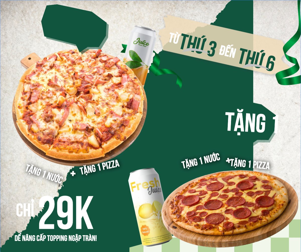 Pizza, gà rán,  fried chicken, đồ ăn, food, thực phẩm, ẩm thực, món ăn, F&B, nhà hàng, thức ăn, y2k, cổ điển, vintage, retro, classic