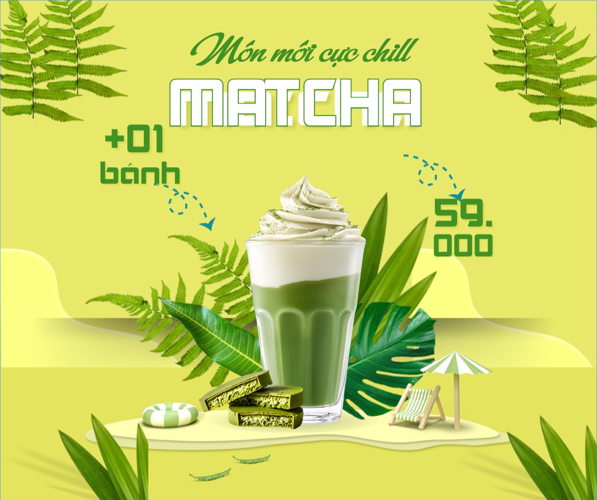 Matcha latte, trà xanh, trà sữa, milktea, nước uống, juice, giải khát, F&B, drink, hiện đại