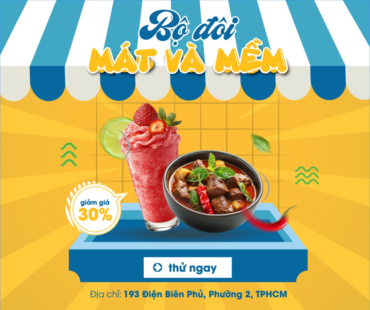 Bò kho, trà dâu, nước uống, Đồ ăn, food, thực phẩm, ẩm thực, món ăn, F&B, nhà hàng, hiện đại, modern