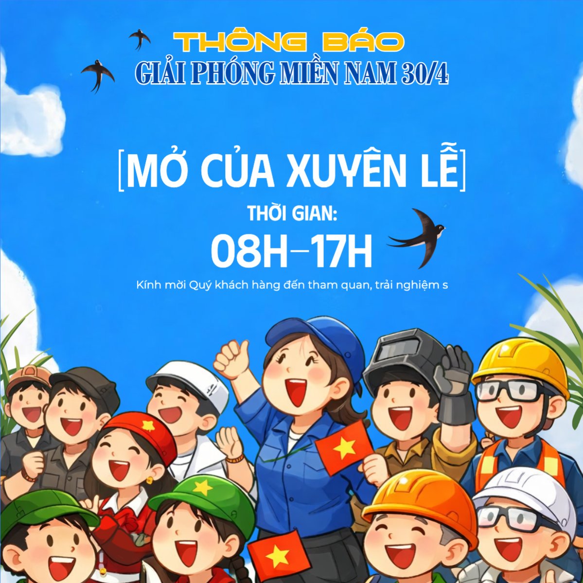 Lịch nghỉ lễ 30/4-1/5