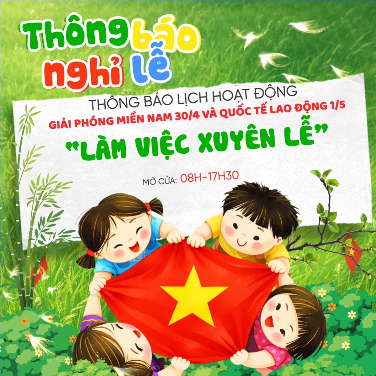 Lịch nghỉ lễ 30/4-1/5