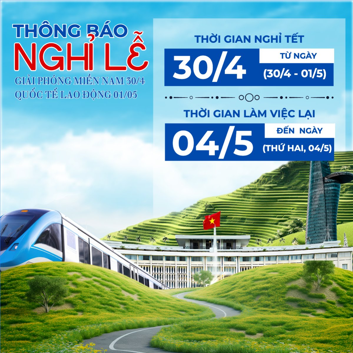 Lịch nghỉ lễ 30/4-1/5